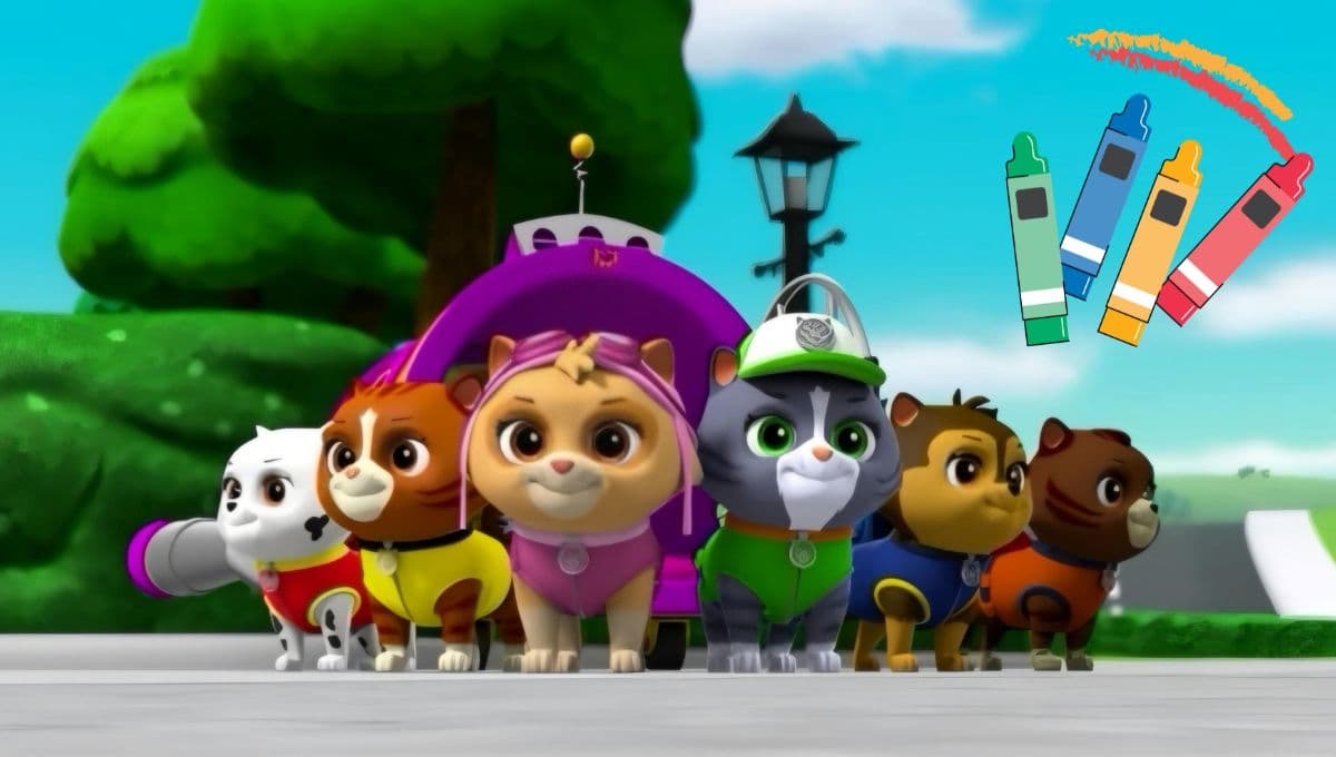 Dibujos para colorear de Paw Patrol: 5 opciones de los Gatitos Desastrosos para divertirte